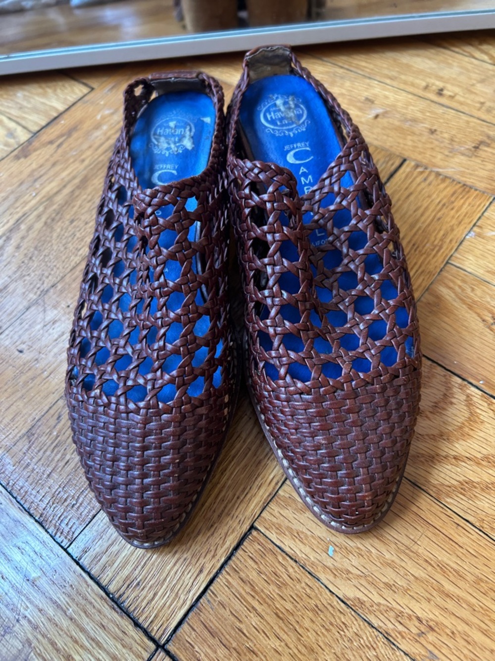 Jeffrey Campbell Woven Leather Mules